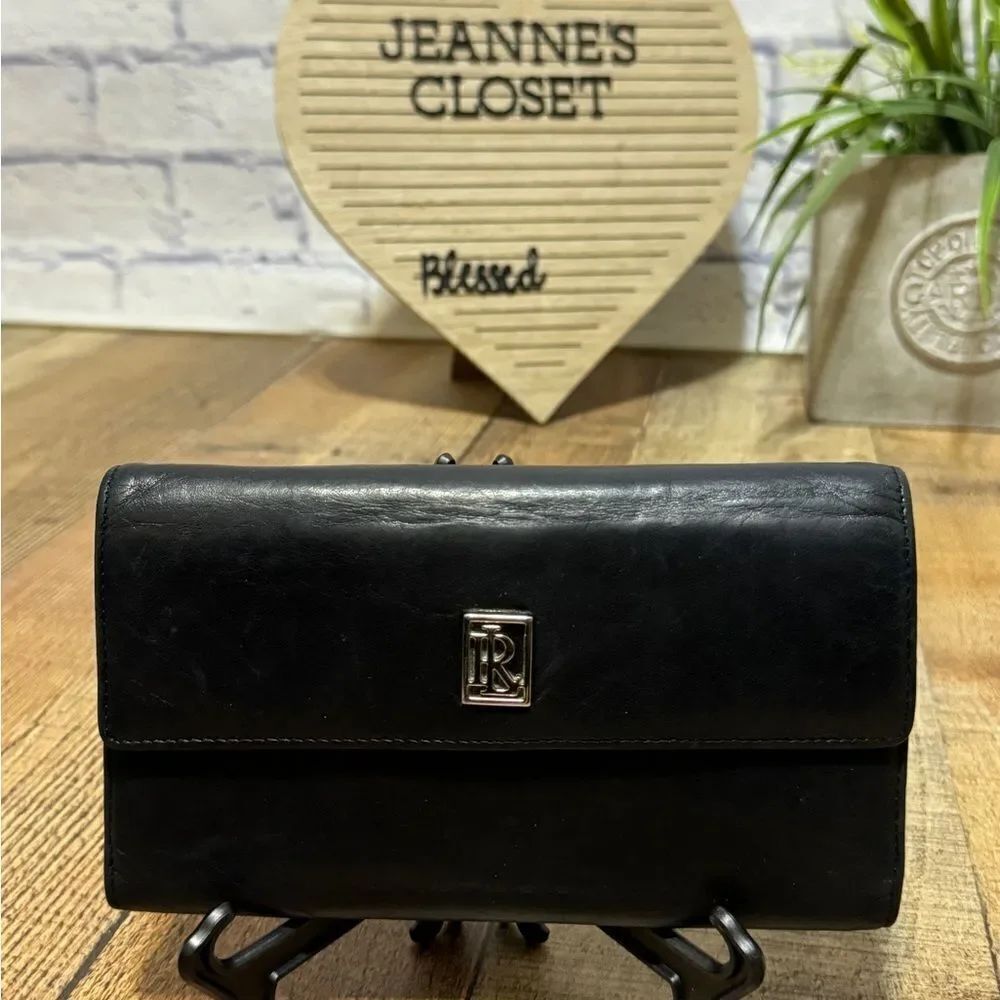 Ralph Lauren Leather Woman's Wallet Very Soft Black Leather